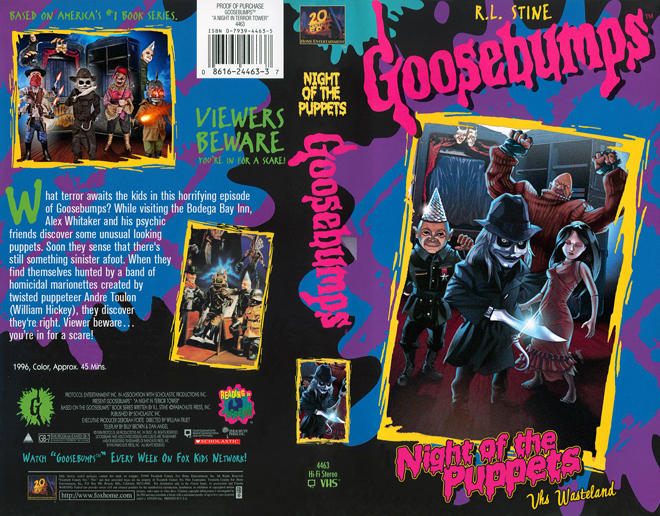 GOOSEBUMPS NIGHT OF THE PUPPETS CUSTOM VHS COVER VHS COVER, MODERN VHS COVER, CUSTOM VHS COVER, VHS COVER, VHS COVERS
